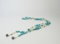 150cm Perlenkette mit Türkis
