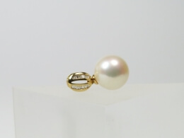 Gelbgold Mingperlenanhänger, 12,5mm, AAA