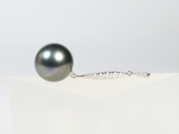 Eleganter Anhänger mit großer Tahitiperle, 13,9 mm, AAA