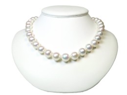 Glanzvolles großes Mingperlencollier in Weiß, 11-13 mm, AAA