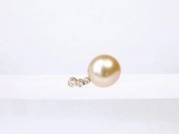 Edler goldener Südseeperlen Anhänger, 12,5mm, AAA