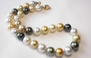 Collier aus Tahiti- und Südseeperlen Collier aus Tahiti- und Südseeperlen