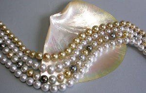 Perlencolliers mit sehr guter Zusammenstellung